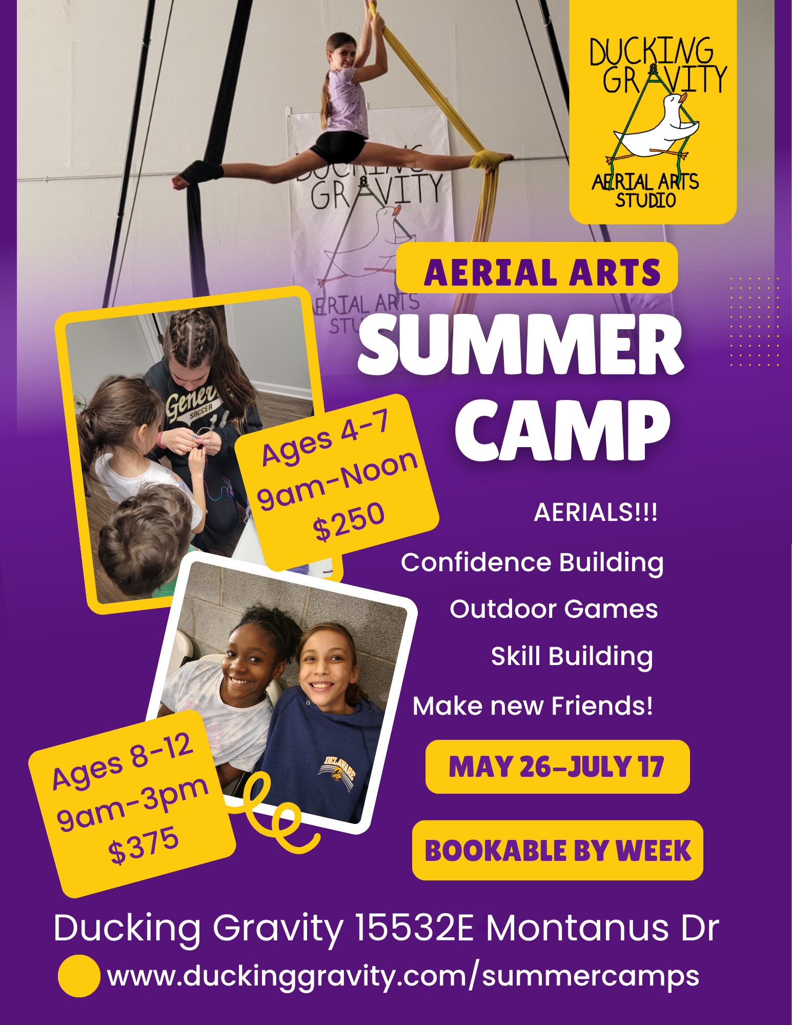 Aerial Arts Summer Camp 2026