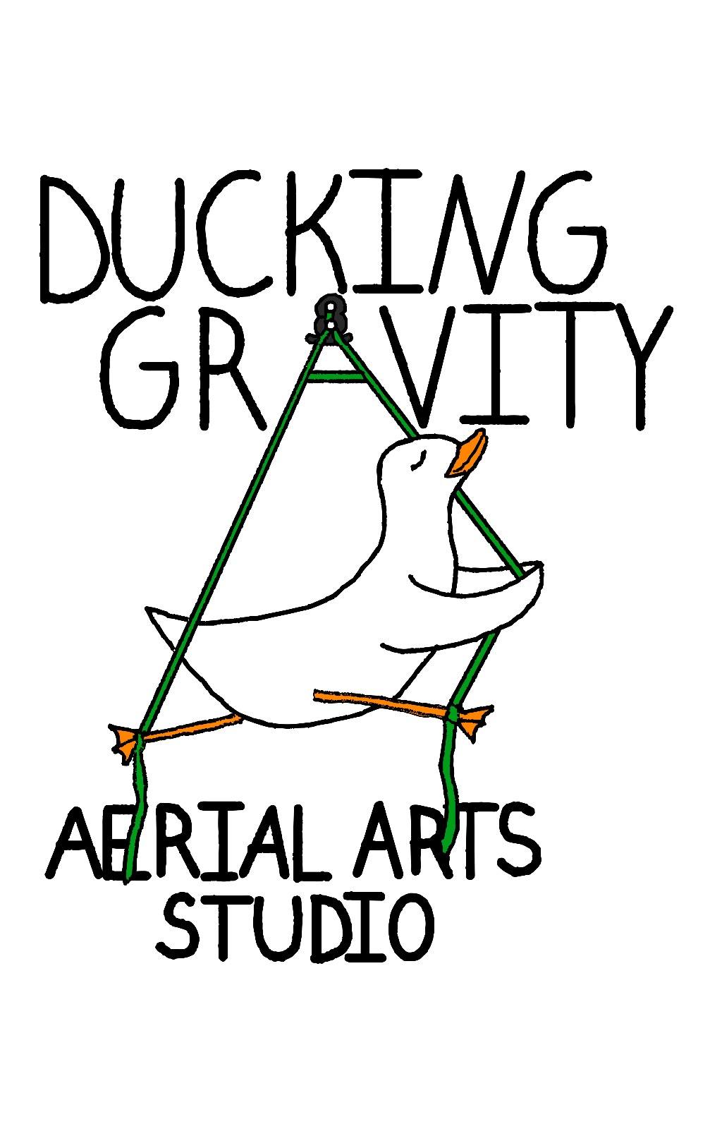 Ducking Gravity Logo - Aerial Arts Studio